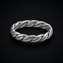 Silverring 925 flätad ring