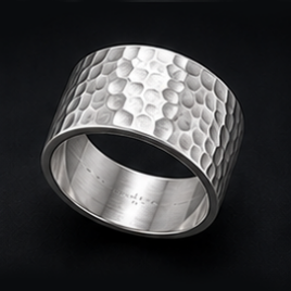 Silverring 925 Hamrad
